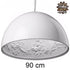 GloboStar® SERENIA WHITE 01273 Μοντέρνο Κρεμαστό Φωτιστικό Οροφής Μονόφωτο Λευκό Γύψινο Καμπάνα Φ90 x Y45cm - ledmania.gr