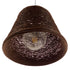 GloboStar® PLAYROOM 01333 Vintage Κρεμαστό Φωτιστικό Οροφής Μονόφωτο Καφέ Σκούρο Ξύλινο Ψάθινο Rattan Φ32 x Υ27cm - ledmania.gr