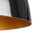 GloboStar® DIADEMA 01342 Μοντέρνο Κρεμαστό Φωτιστικό Οροφής Μονόφωτο Μαύρο Χρυσό Μεταλλικό Καμπάνα Φ60 x Υ30cm - ledmania.gr