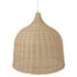 GloboStar® BAHAMAS 01370 Vintage Κρεμαστό Φωτιστικό Οροφής Μονόφωτο Μπεζ Ξύλινο Ψάθινο Bamboo Φ60 x Υ60cm - ledmania.gr