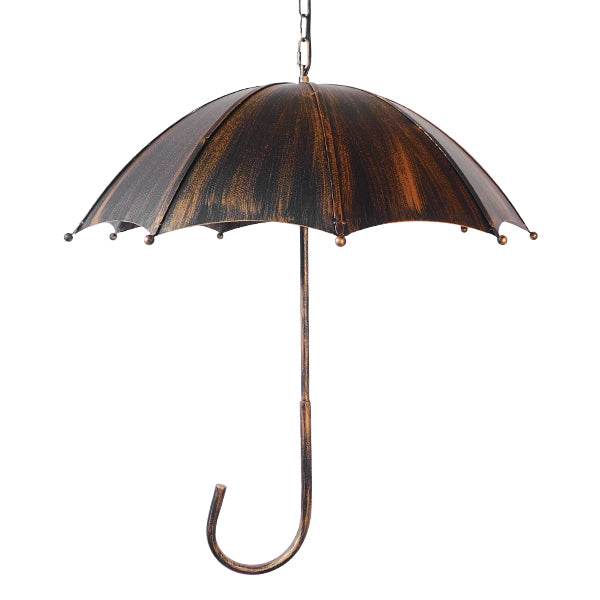 GloboStar® UMBRELLA 01406 Vintage Industrial Κρεμαστό Φωτιστικό Οροφής Πολύφωτο Μαύρο Καφέ Σκουριά Μεταλλικό Φ58 x Υ60cm - ledmania.gr