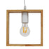 GloboStar® ELISE 01428 Μοντέρνο Κρεμαστό Φωτιστικό Οροφής Μονόφωτο Μπεζ Ξύλινο Δρυς Μ20 x Π8 x Υ23cm - ledmania.gr