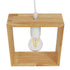 GloboStar® ELISE 01428 Μοντέρνο Κρεμαστό Φωτιστικό Οροφής Μονόφωτο Μπεζ Ξύλινο Δρυς Μ20 x Π8 x Υ23cm - ledmania.gr