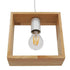 GloboStar® ELISE 01428 Μοντέρνο Κρεμαστό Φωτιστικό Οροφής Μονόφωτο Μπεζ Ξύλινο Δρυς Μ20 x Π8 x Υ23cm - ledmania.gr