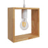 GloboStar® ELISE 01428 Μοντέρνο Κρεμαστό Φωτιστικό Οροφής Μονόφωτο Μπεζ Ξύλινο Δρυς Μ20 x Π8 x Υ23cm - ledmania.gr