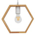 GloboStar® ELISE 01429 Μοντέρνο Κρεμαστό Φωτιστικό Οροφής Μονόφωτο Μπεζ Ξύλινο Δρυς Μ26 x Π8 x Υ25cm - ledmania.gr