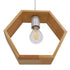 GloboStar® ELISE 01429 Μοντέρνο Κρεμαστό Φωτιστικό Οροφής Μονόφωτο Μπεζ Ξύλινο Δρυς Μ26 x Π8 x Υ25cm - ledmania.gr