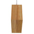 GloboStar® ELISE 01429 Μοντέρνο Κρεμαστό Φωτιστικό Οροφής Μονόφωτο Μπεζ Ξύλινο Δρυς Μ26 x Π8 x Υ25cm - ledmania.gr