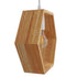 GloboStar® ELISE 01429 Μοντέρνο Κρεμαστό Φωτιστικό Οροφής Μονόφωτο Μπεζ Ξύλινο Δρυς Μ26 x Π8 x Υ25cm - ledmania.gr