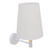 GloboStar® LYDFORD 01433 Μοντέρνο Φωτιστικό Τοίχου Απλίκα Μονόφωτο Λευκό με Μπέζ Ξύλο Μεταλλικό Φ20 x Y36cm - ledmania.gr