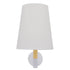 GloboStar® LYDFORD 01433 Μοντέρνο Φωτιστικό Τοίχου Απλίκα Μονόφωτο Λευκό με Μπέζ Ξύλο Μεταλλικό Φ20 x Y36cm - ledmania.gr