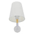 GloboStar® LYDFORD 01433 Μοντέρνο Φωτιστικό Τοίχου Απλίκα Μονόφωτο Λευκό με Μπέζ Ξύλο Μεταλλικό Φ20 x Y36cm - ledmania.gr