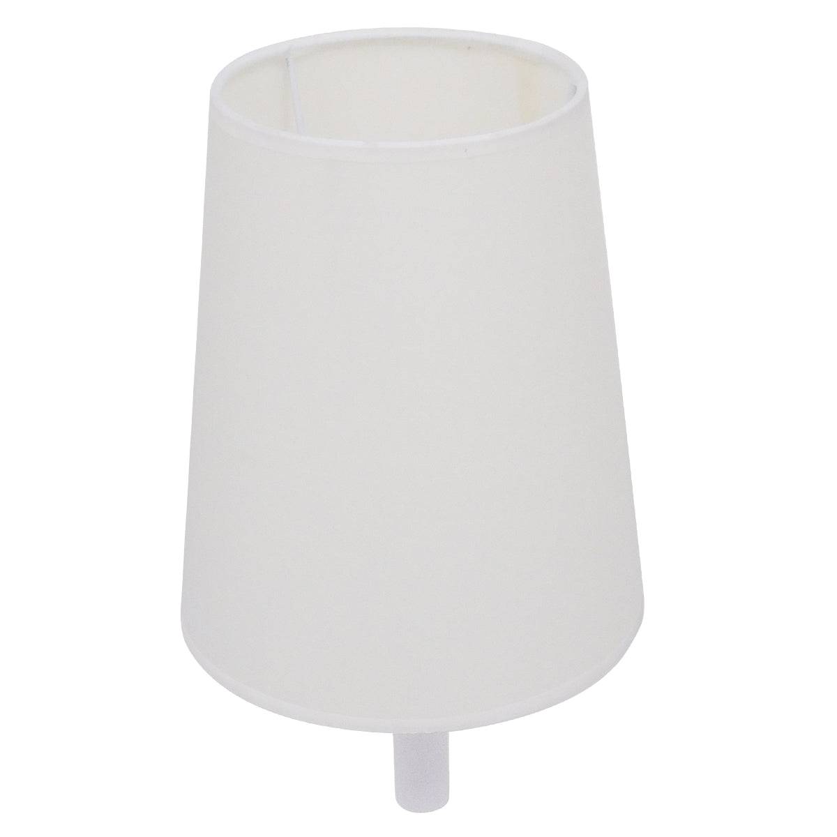 GloboStar® LYDFORD 01433 Μοντέρνο Φωτιστικό Τοίχου Απλίκα Μονόφωτο Λευκό με Μπέζ Ξύλο Μεταλλικό Φ20 x Y36cm - ledmania.gr