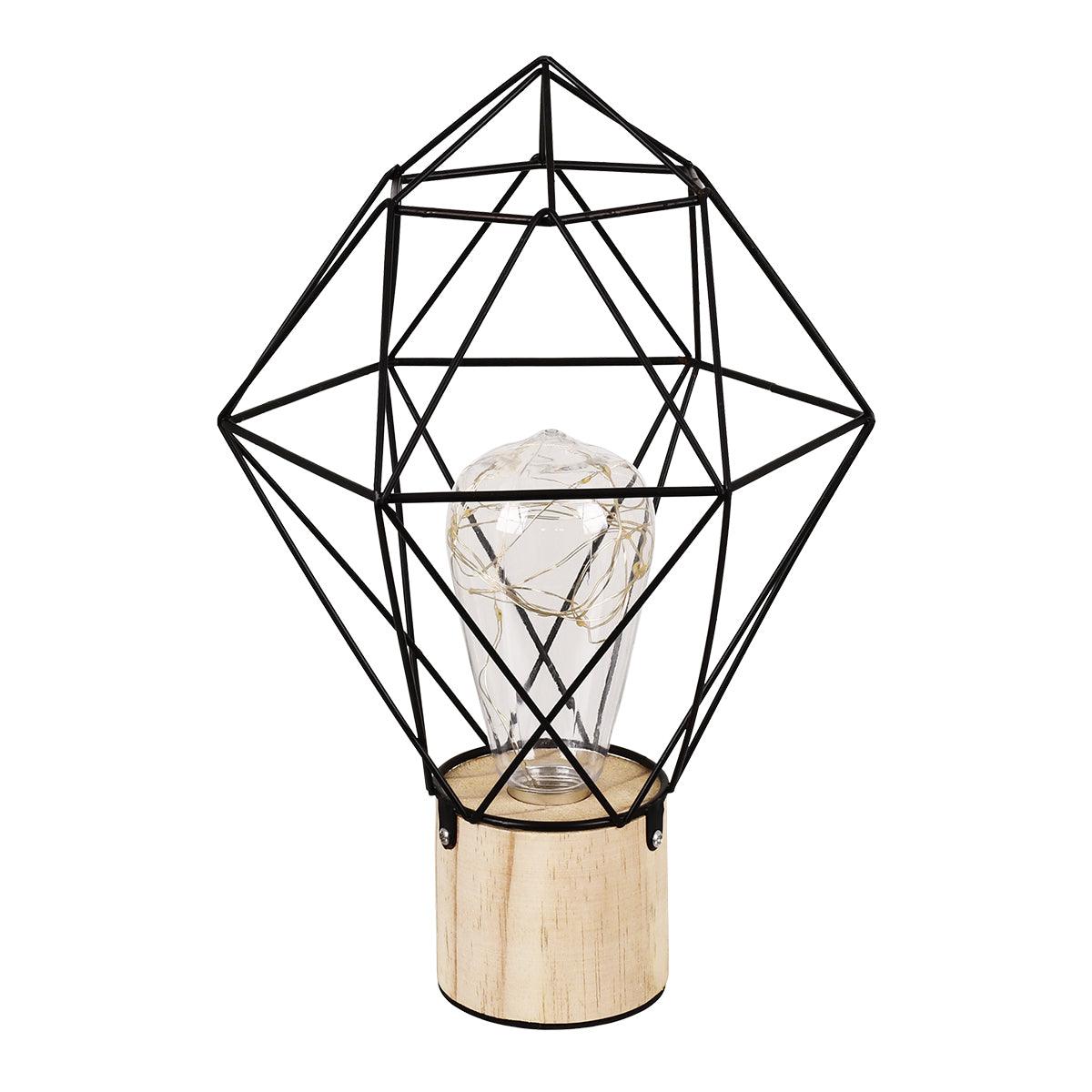 GloboStar® ANTLER 01443 Μοντέρνο Επιτραπέζιο Φωτιστικό Γραφείου LED USB DC 5V Μονόφωτο Μεταλλικό Ροζ με Ξύλινη Βάση Θερμό Λευκό 3000K Φ19 x Μ19 x Π19 x Υ23cm - ledmania.gr
