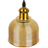 GloboStar® SEGRETO 01448 Vintage Κρεμαστό Φωτιστικό Οροφής Μονόφωτο Χρυσό Γυάλινο Διάφανο Καμπάνα με Χρυσό Ντουί Φ14 x Υ18cm - ledmania.gr