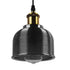 GloboStar® SEGRETO 01449 Vintage Κρεμαστό Φωτιστικό Οροφής Μονόφωτο Μαύρο Γυάλινο Διάφανο Καμπάνα με Χρυσό Ντουί Φ14 x Υ18cm - ledmania.gr