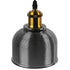 GloboStar® SEGRETO 01449 Vintage Κρεμαστό Φωτιστικό Οροφής Μονόφωτο Μαύρο Γυάλινο Διάφανο Καμπάνα με Χρυσό Ντουί Φ14 x Υ18cm - ledmania.gr