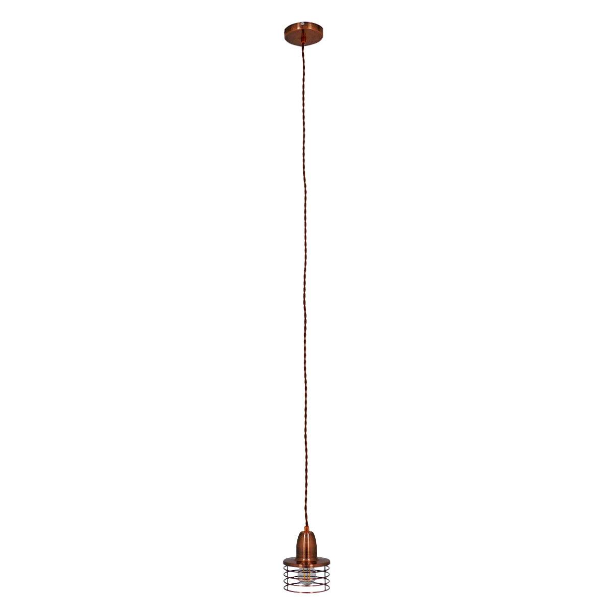GloboStar® MANHATTAN 01453 Μοντέρνο Industrial Κρεμαστό Φωτιστικό Οροφής Μονόφωτο Μεταλλικό Χάλκινο Καμπάνα Φ11 x Υ14cm - ledmania.gr