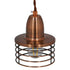 GloboStar® MANHATTAN 01453 Μοντέρνο Industrial Κρεμαστό Φωτιστικό Οροφής Μονόφωτο Μεταλλικό Χάλκινο Καμπάνα Φ11 x Υ14cm - ledmania.gr