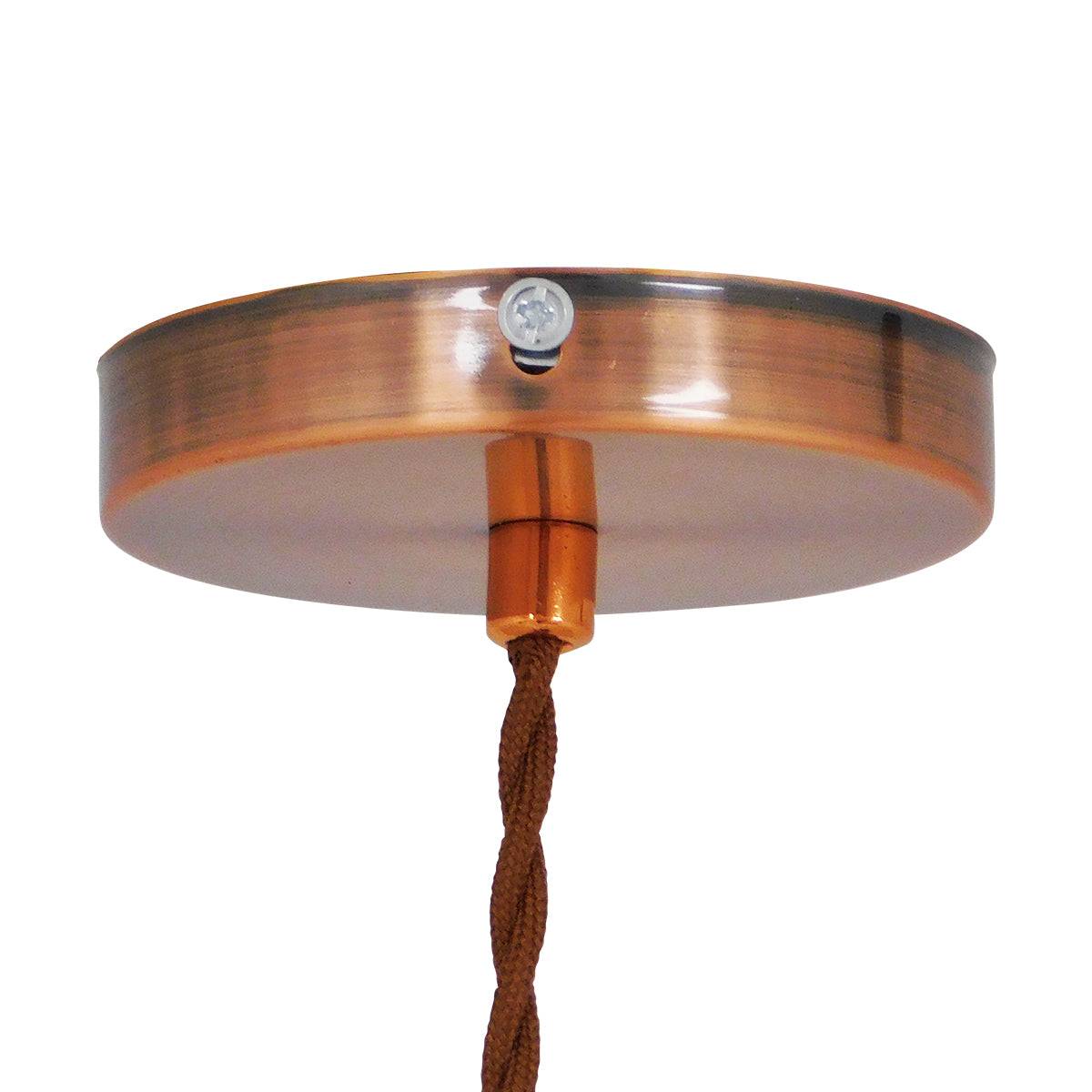 GloboStar® MANHATTAN 01453 Μοντέρνο Industrial Κρεμαστό Φωτιστικό Οροφής Μονόφωτο Μεταλλικό Χάλκινο Καμπάνα Φ11 x Υ14cm - ledmania.gr