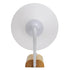 GloboStar® ALESSIA 01458 Μοντέρνο Φωτιστικό Τοίχου Απλίκα Μονόφωτο Λευκό με Ξύλινη Βάση και Διακόπτη ON/OFF Μεταλλικό Φ18 x Y29cm - ledmania.gr