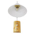 GloboStar® ALESSIA 01458 Μοντέρνο Φωτιστικό Τοίχου Απλίκα Μονόφωτο Λευκό με Ξύλινη Βάση και Διακόπτη ON/OFF Μεταλλικό Φ18 x Y29cm - ledmania.gr