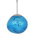 GloboStar® DIXAR 01463 Μοντέρνο Κρεμαστό Φωτιστικό Οροφής Μονόφωτο Γυάλινο Μπλε Φ28 x Υ40cm - ledmania.gr