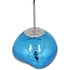 GloboStar® DIXAR 01463 Μοντέρνο Κρεμαστό Φωτιστικό Οροφής Μονόφωτο Γυάλινο Μπλε Φ28 x Υ40cm - ledmania.gr