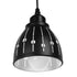 GloboStar® HUNTON 01476 Μοντέρνο Κρεμαστό Φωτιστικό Οροφής Μονόφωτο Μεταλλικό Μαύρο Λευκό Καμπάνα Φ13 x Υ14cm - ledmania.gr