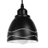 GloboStar® LAGUNA 01477 Μοντέρνο Κρεμαστό Φωτιστικό Οροφής Μονόφωτο Μεταλλικό Μαύρο Λευκό Καμπάνα Φ13 x Υ14cm - ledmania.gr