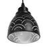 GloboStar® CLOUD 01482 Μοντέρνο Κρεμαστό Φωτιστικό Οροφής Μονόφωτο Μεταλλικό Μαύρο Λευκό Καμπάνα Φ13 x Υ14cm - ledmania.gr