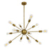 GloboStar® MILANO 01485 Μοντέρνο Industrial Φωτιστικό Οροφής Πολύφωτο Χρυσό Μεταλλικό Φ80 x Y78cm - ledmania.gr