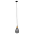 GloboStar® NOAH 01489 Μοντέρνο Κρεμαστό Φωτιστικό Οροφής Μονόφωτο Γυάλινο με Ξύλο Μαύρο Φιμέ Νίκελ Φ16 x Υ30cm - ledmania.gr