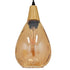 GloboStar® NOAH 01490 Μοντέρνο Κρεμαστό Φωτιστικό Οροφής Μονόφωτο Γυάλινο με Ξύλο Μελί Φ16 x Υ30cm - ledmania.gr