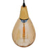 GloboStar® NOAH 01490 Μοντέρνο Κρεμαστό Φωτιστικό Οροφής Μονόφωτο Γυάλινο με Ξύλο Μελί Φ16 x Υ30cm - ledmania.gr