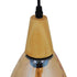 GloboStar® NOAH 01490 Μοντέρνο Κρεμαστό Φωτιστικό Οροφής Μονόφωτο Γυάλινο με Ξύλο Μελί Φ16 x Υ30cm - ledmania.gr