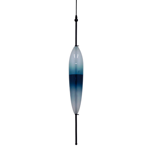 GloboStar® TEARDROP 01502 Μοντέρνο Κρεμαστό Φωτιστικό Οροφής Μονόφωτο Γυάλινο Τιρκουάζ Διάφανο Φ10 x Υ92cm - ledmania.gr