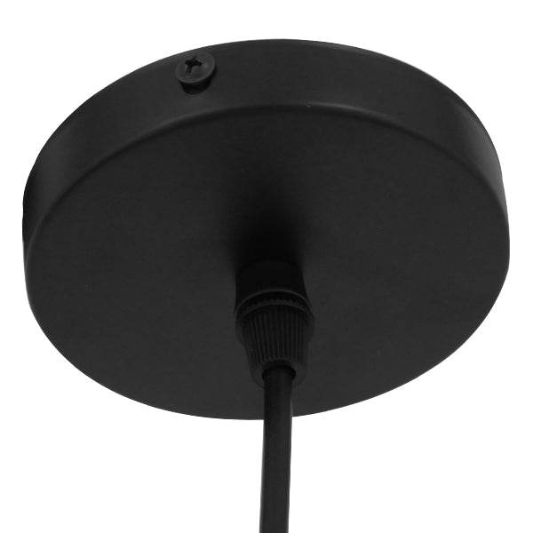 GloboStar® WILLIAM 01506 Vintage Κρεμαστό Φωτιστικό Οροφής Μονόφωτο Γυάλινο Μελί Διάφανο Φ15 x Υ21.5cm - ledmania.gr