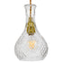 GloboStar® RUM 01514 Vintage Κρεμαστό Φωτιστικό Οροφής Μονόφωτο Γυάλινο Διάφανο Φ14 x Υ23cm - ledmania.gr