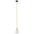 GloboStar® RUM 01514 Vintage Κρεμαστό Φωτιστικό Οροφής Μονόφωτο Γυάλινο Διάφανο Φ14 x Υ23cm - ledmania.gr