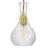 GloboStar® RUM 01514 Vintage Κρεμαστό Φωτιστικό Οροφής Μονόφωτο Γυάλινο Διάφανο Φ14 x Υ23cm - ledmania.gr