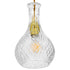 GloboStar® RUM 01514 Vintage Κρεμαστό Φωτιστικό Οροφής Μονόφωτο Γυάλινο Διάφανο Φ14 x Υ23cm - ledmania.gr