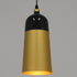 GloboStar® PALAZZO 01523 Μοντέρνο Κρεμαστό Φωτιστικό Οροφής Μονόφωτο Μαύρο - Χρυσό Μεταλλικό Καμπάνα Φ14 x Υ34cm - ledmania.gr