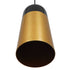 GloboStar® PALAZZO 01523 Μοντέρνο Κρεμαστό Φωτιστικό Οροφής Μονόφωτο Μαύρο - Χρυσό Μεταλλικό Καμπάνα Φ14 x Υ34cm - ledmania.gr