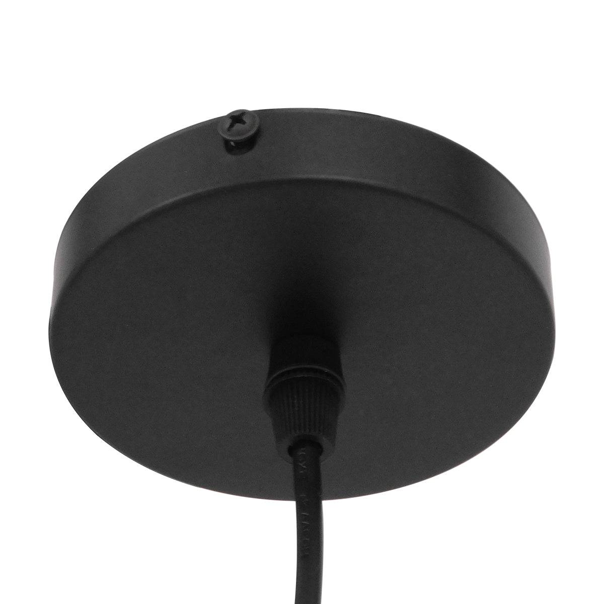 GloboStar® PALAZZO 01523 Μοντέρνο Κρεμαστό Φωτιστικό Οροφής Μονόφωτο Μαύρο - Χρυσό Μεταλλικό Καμπάνα Φ14 x Υ34cm - ledmania.gr