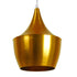 GloboStar® SHANGHAI GOLD 01544 Μοντέρνο Κρεμαστό Φωτιστικό Οροφής Μονόφωτο Χρυσό Μεταλλικό Καμπάνα Φ24 x Y30cm - ledmania.gr
