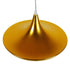 GloboStar® SHANGHAI GOLD 01545 Μοντέρνο Κρεμαστό Φωτιστικό Οροφής Μονόφωτο Χρυσό Μεταλλικό Καμπάνα Φ37 x Y20cm - ledmania.gr