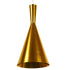 GloboStar® SHANGHAI GOLD 01546 Μοντέρνο Κρεμαστό Φωτιστικό Οροφής Μονόφωτο Χρυσό Μεταλλικό Καμπάνα Φ18 x Y38.5cm - ledmania.gr