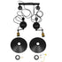 GloboStar® CARILO 01550 Vintage Industrial Κρεμαστό Φωτιστικό Οροφής Δίφωτο Μαύρο Μεταλλικό με Ρυθμιζόμενη Ανάρτηση Μ72 x Π26 x Υ120cm - ledmania.gr