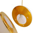 GloboStar® HUDSON 01554 Μοντέρνο Κρεμαστό Φωτιστικό Οροφής Μονόφωτο Λευκό με Χρυσό Φ20 x Υ25cm - ledmania.gr